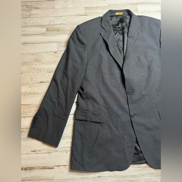 Brooks Brothers Blazer Sport Coat Jacket Mens 42R 2 Button Charcoal Gray - Picture 3 of 11